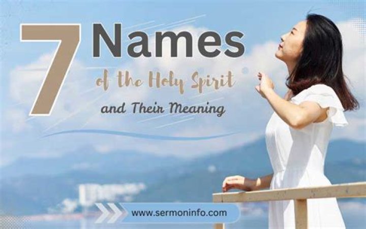 What are three names for the Holy Spirit?