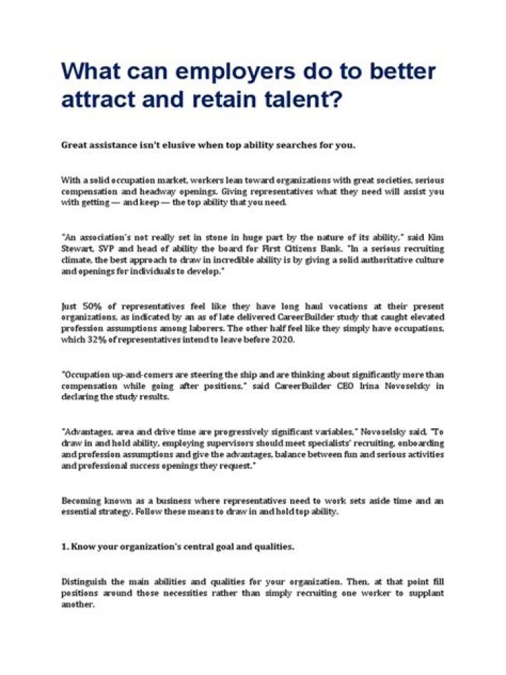 What can employers do to better attract and retain talent?
