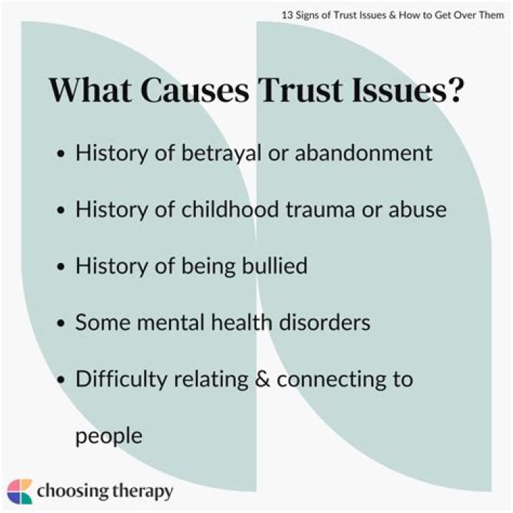 What causes trust issues in adults?