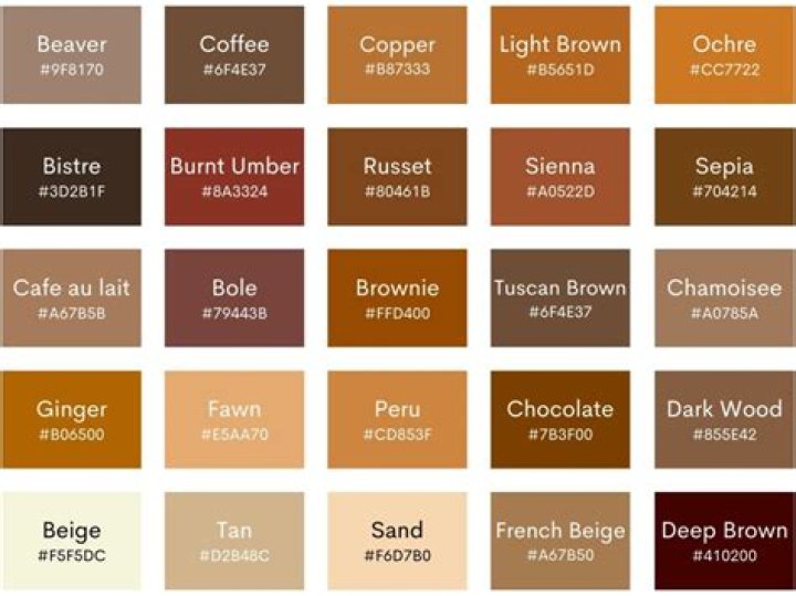 What color makes brown stand out?