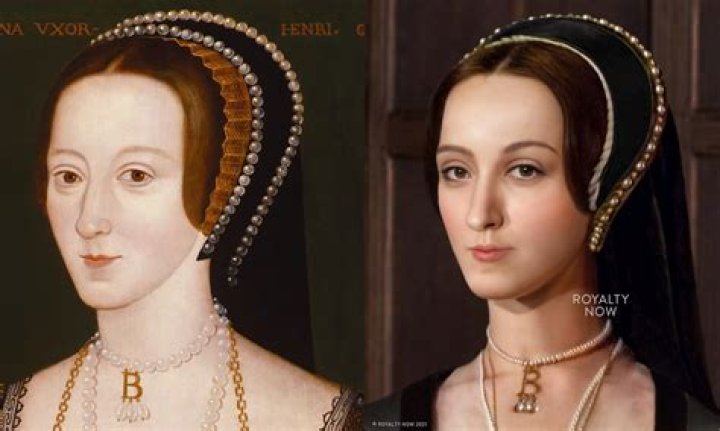 What colour of hair did Anne Boleyn have?