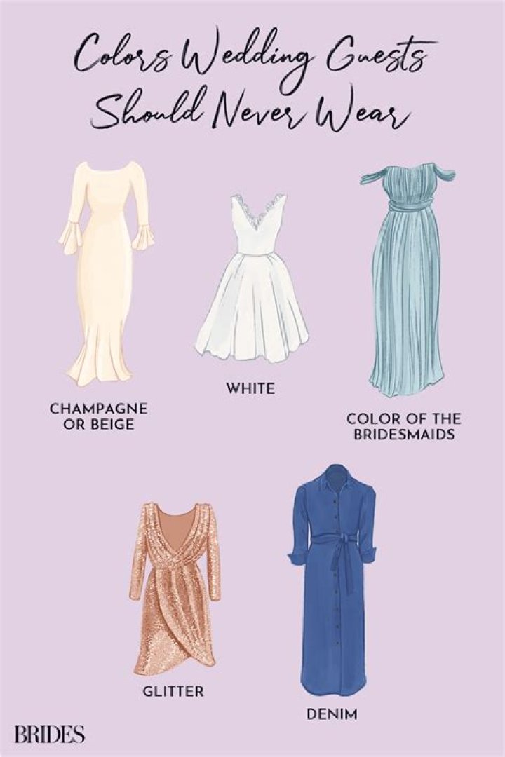 What Colour should not be worn to a wedding?