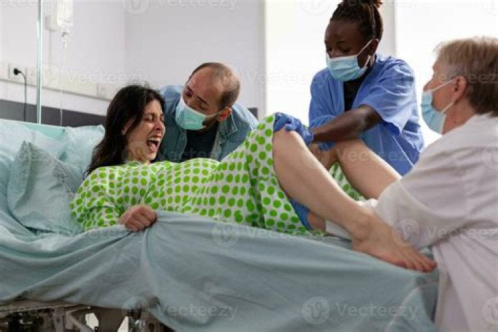 What do male dogs do when a woman gives birth?