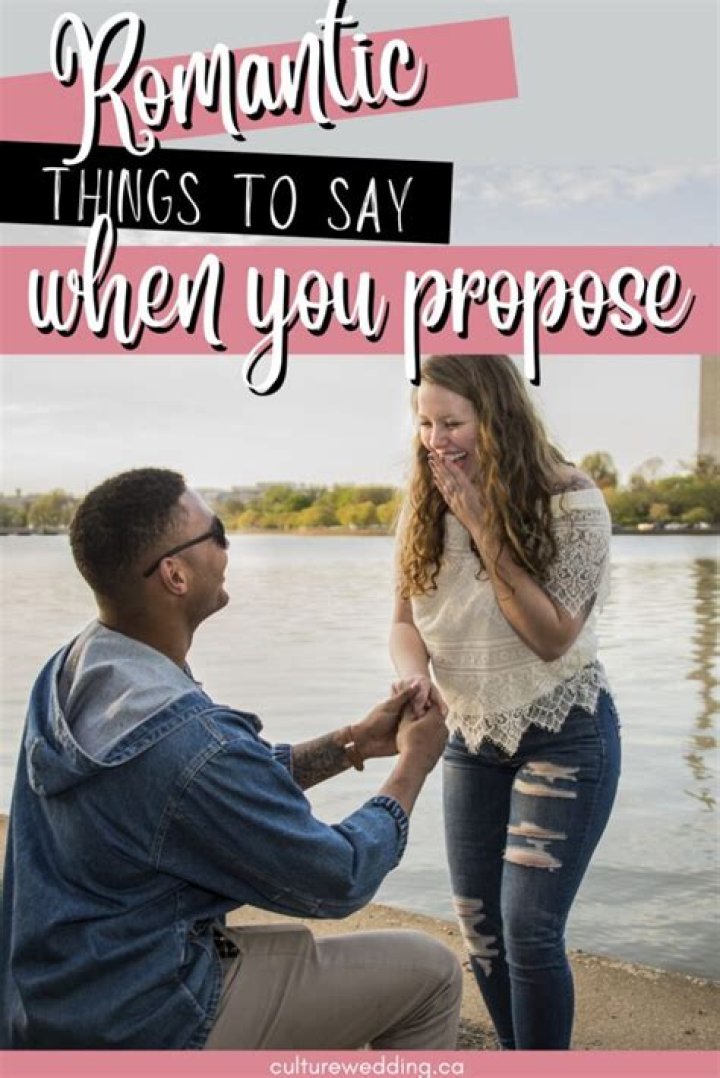 What do you say when proposing marriage?