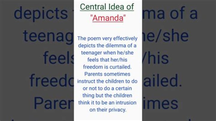 What do you think is the significance of the exclamation mark in the title of the poem Amanda?