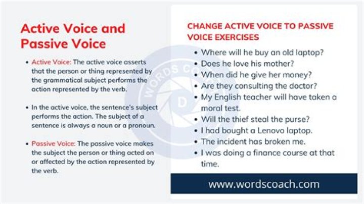 What do you understand by active voice and passive voice?