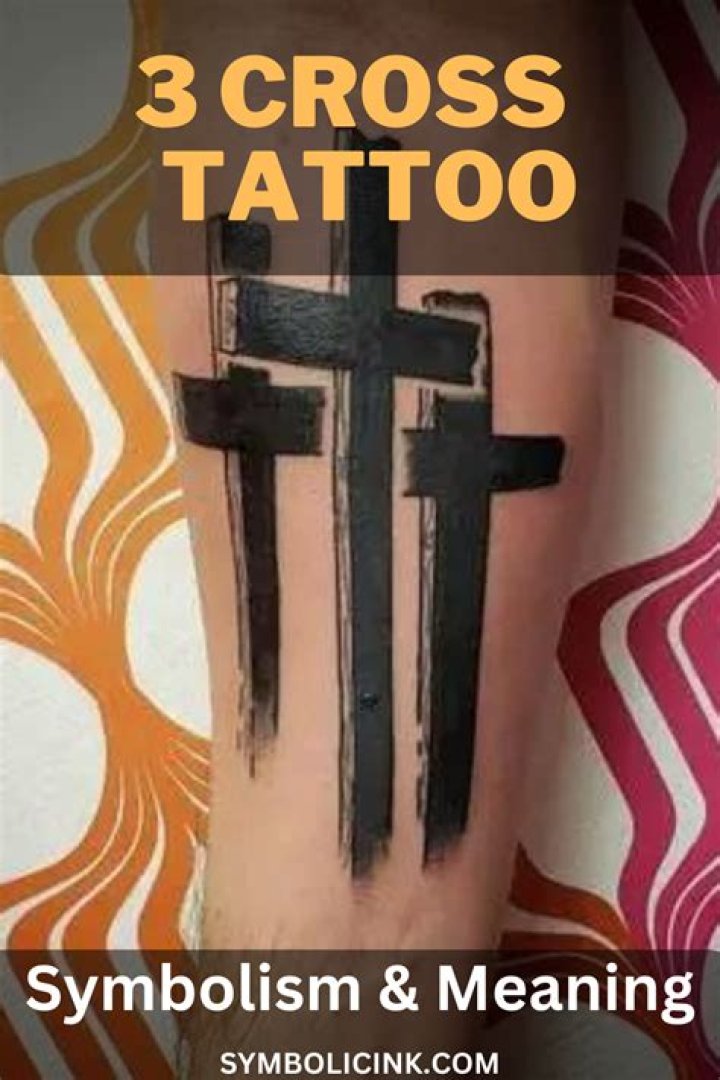 What does 3 crosses tattoo mean?