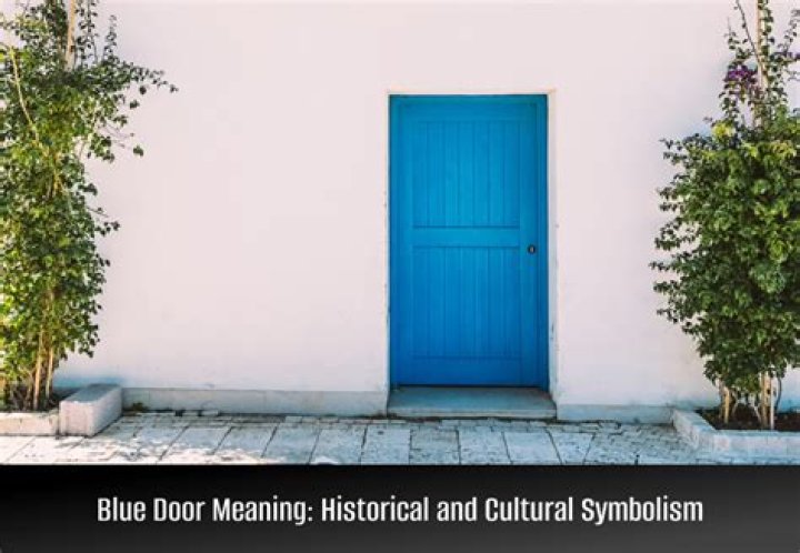 What does a blue front door mean?