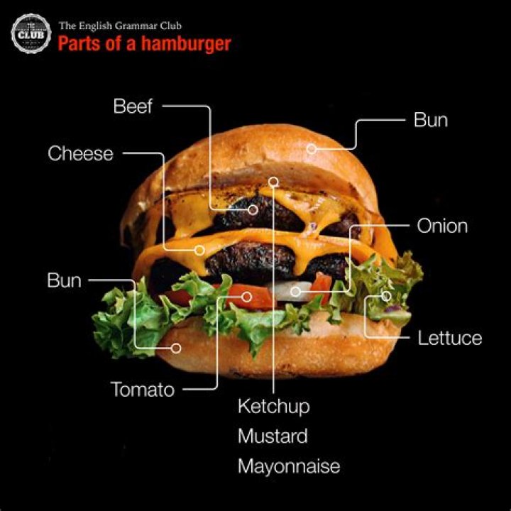 What does a burger consist of?