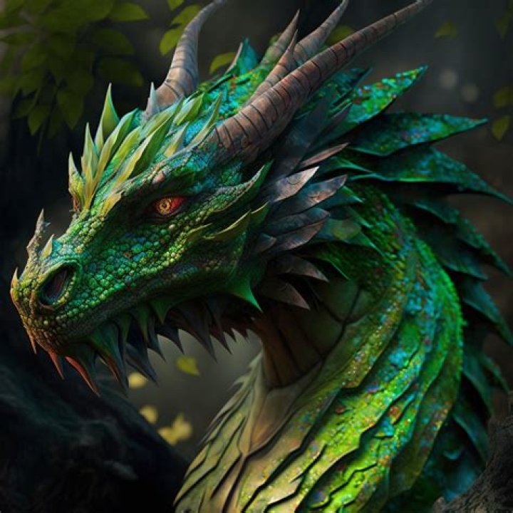 What does a green dragon symbolize?