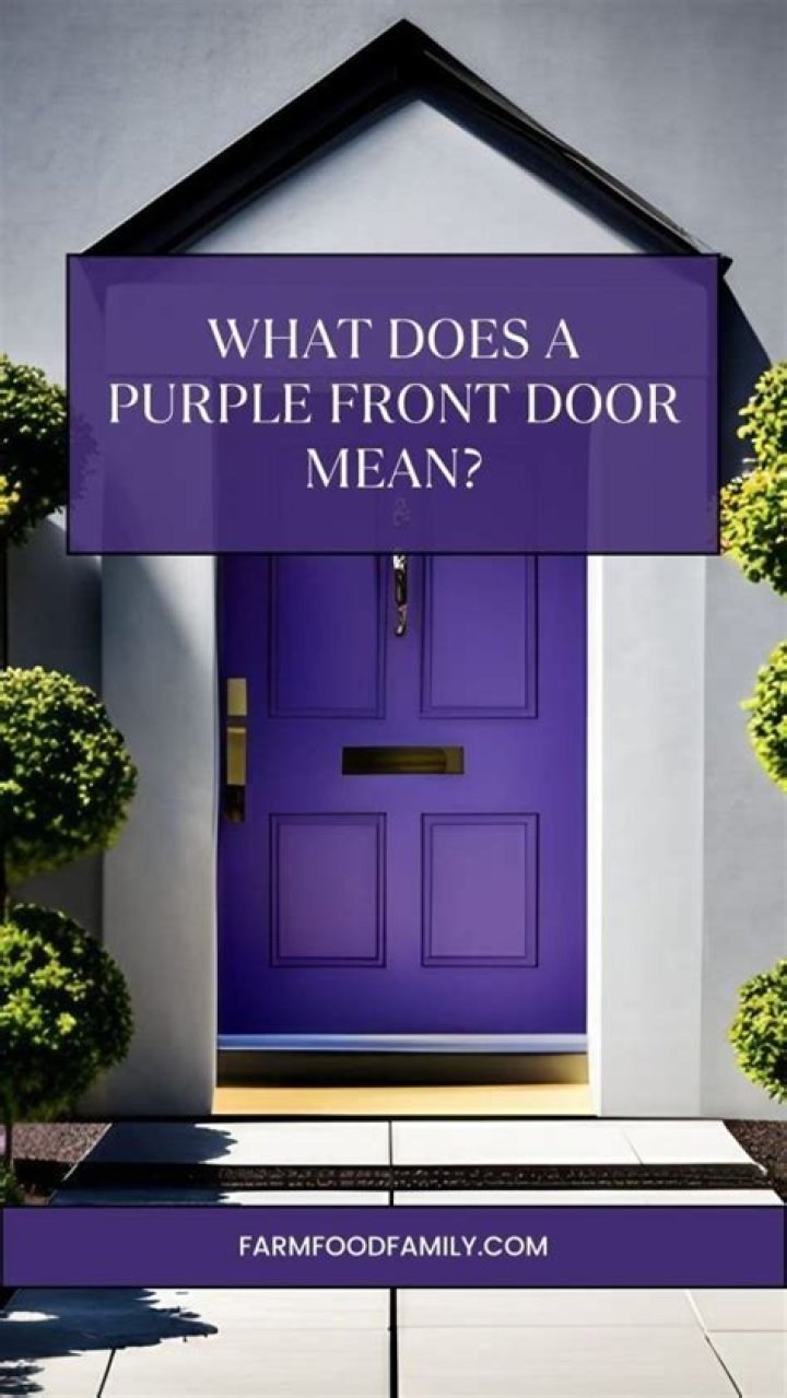 What does a purple door mean on a house?