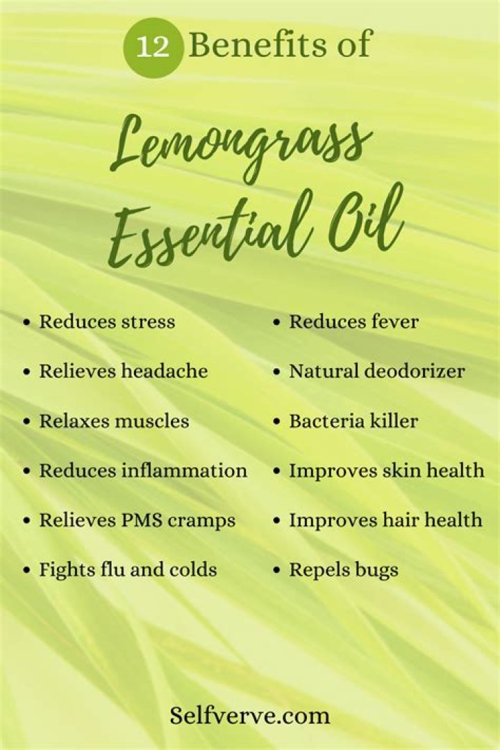 What does lemongrass essential oil do?