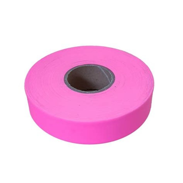What does pink survey tape mean?