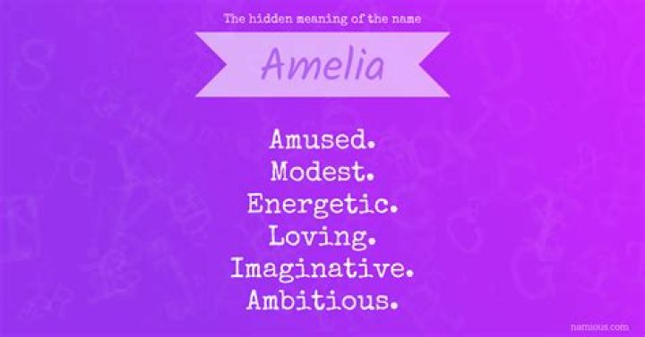 What does the name Amelia mean?