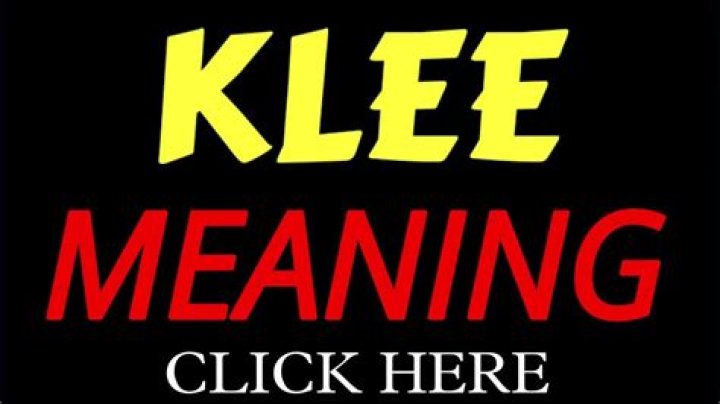 What does the name Klee mean?