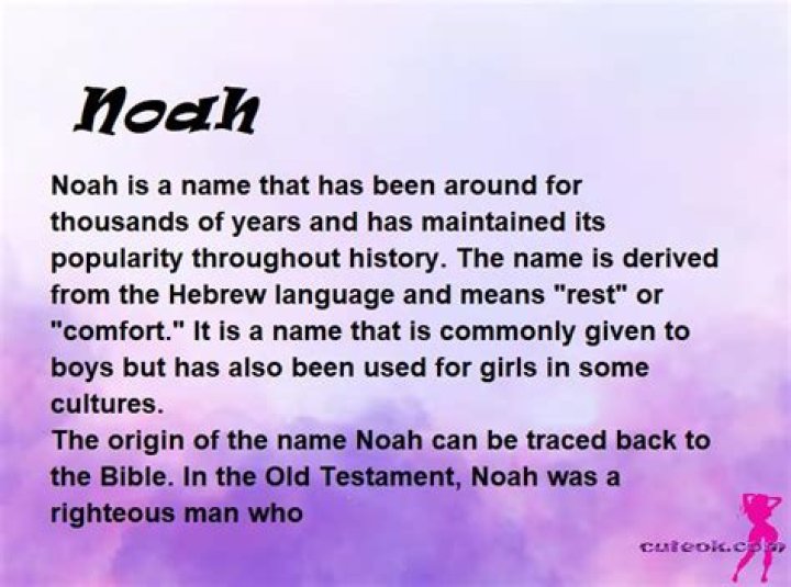 What does the name Noah mean?