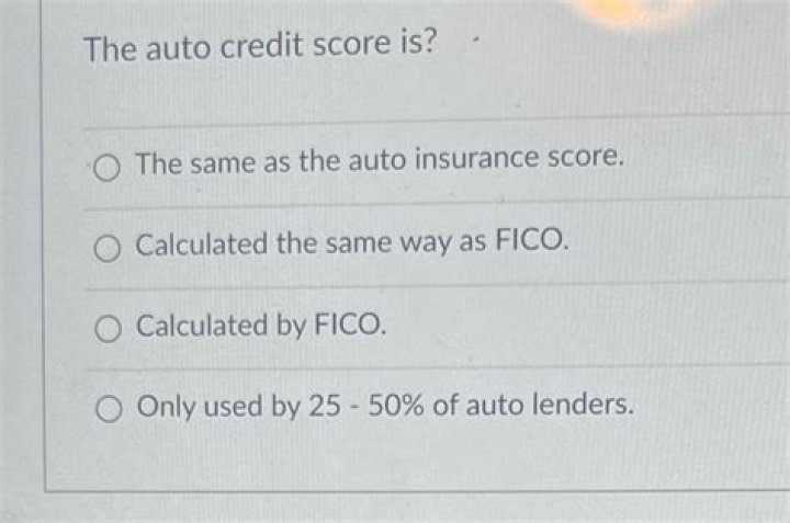 What FICO score do auto lenders use?