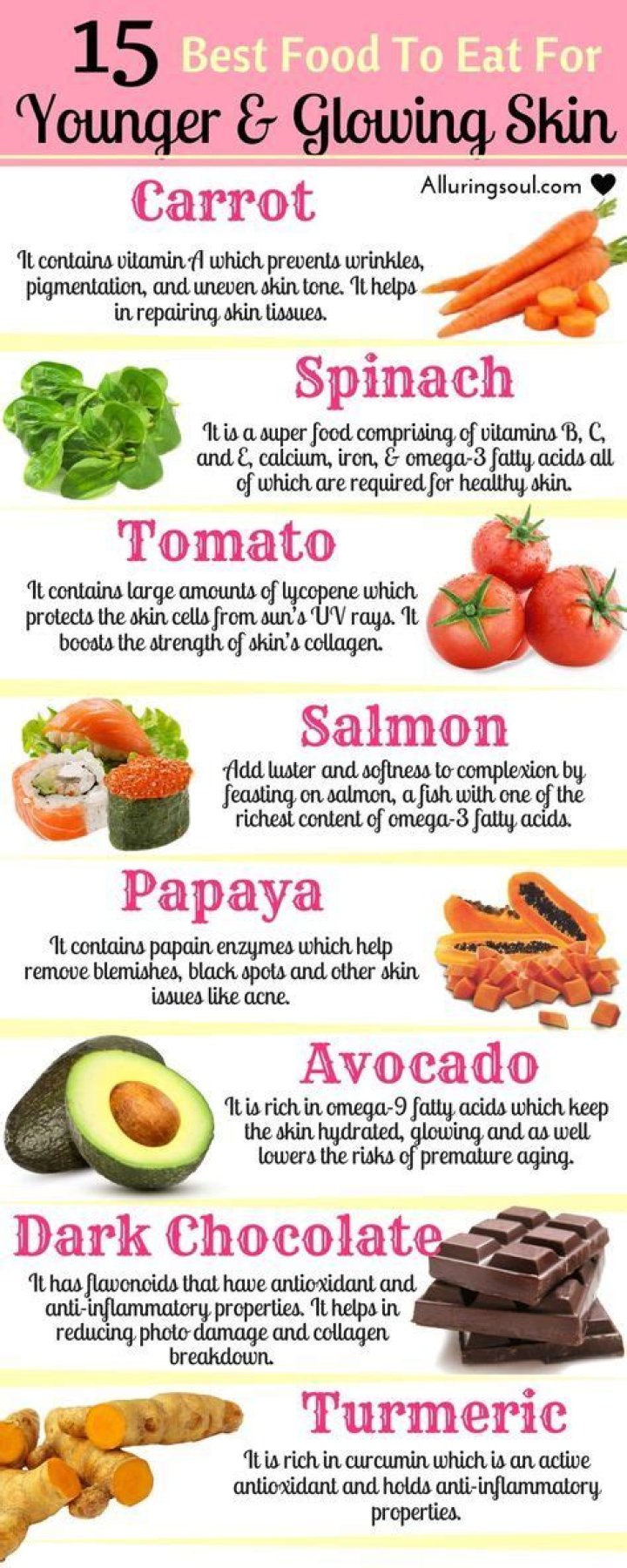What foods make your skin tone lighter?