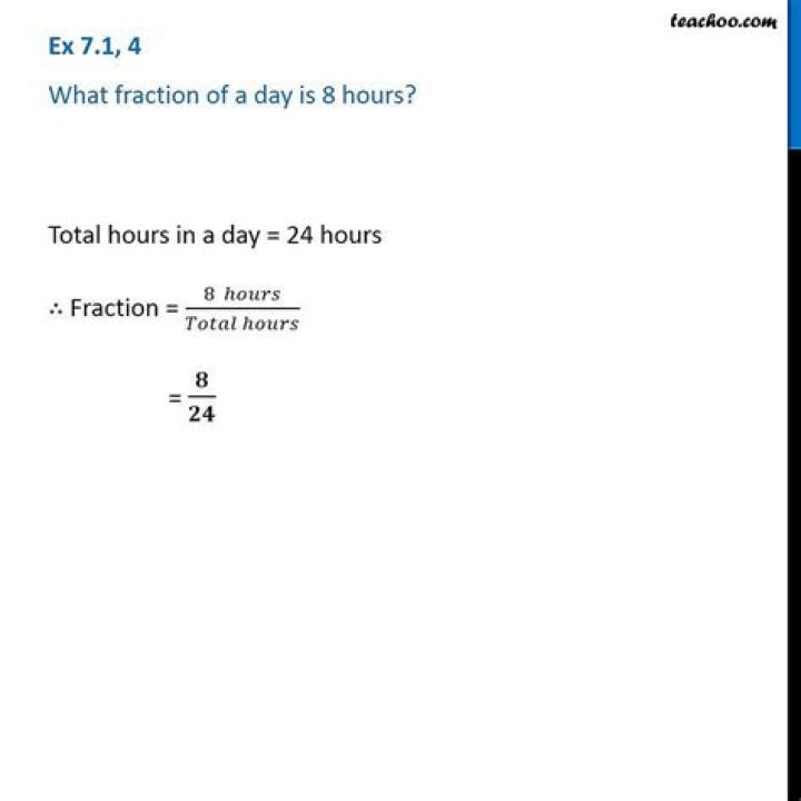 What fraction of a day is 12 hours Class 6?