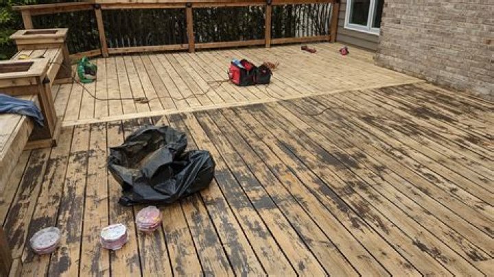 What happens if it rains after sanding deck?