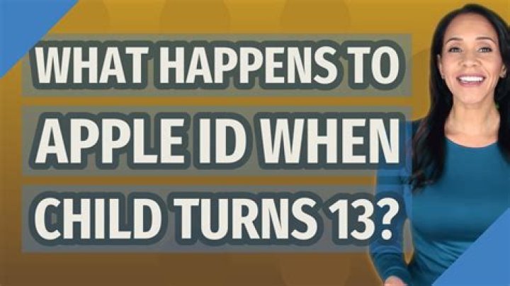 What happens to Apple ID when child turns 13?