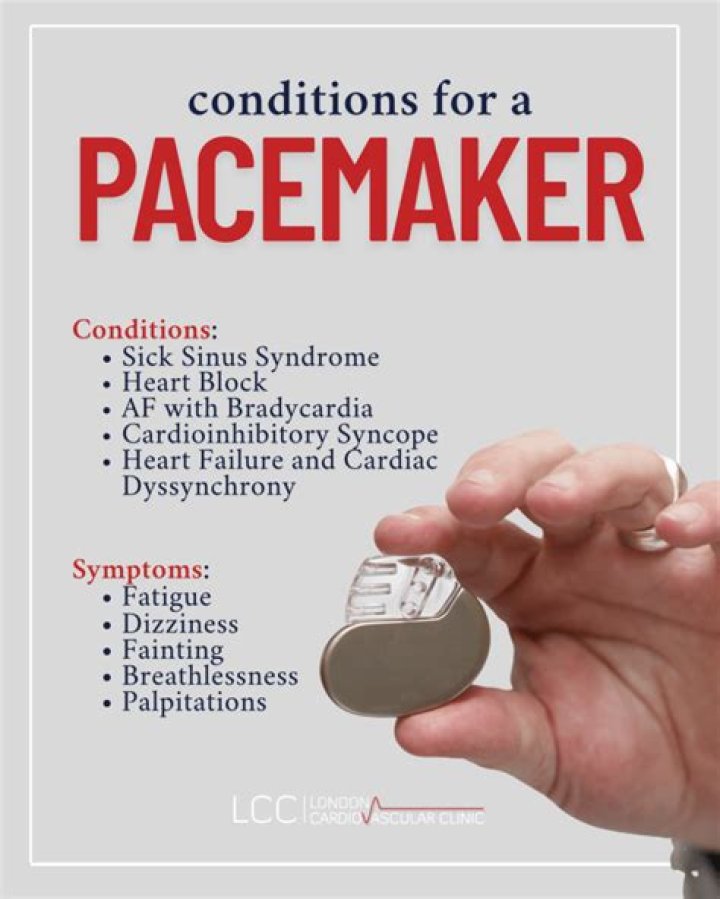 What heart conditions require a pacemaker?