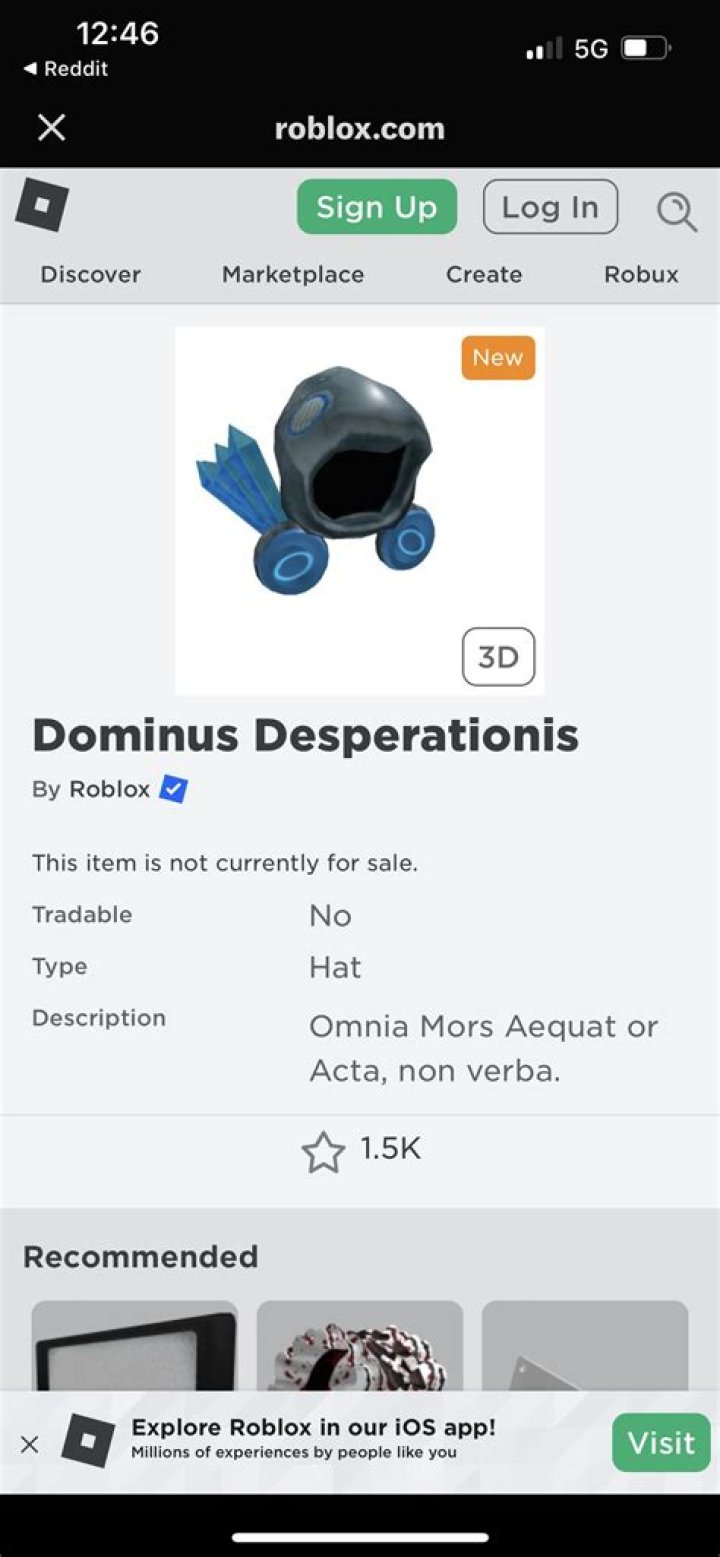 What is a Dominus Roblox?