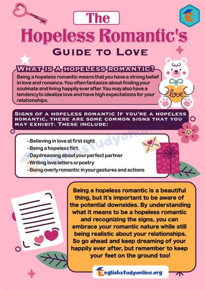 What is a male hopeless romantic?