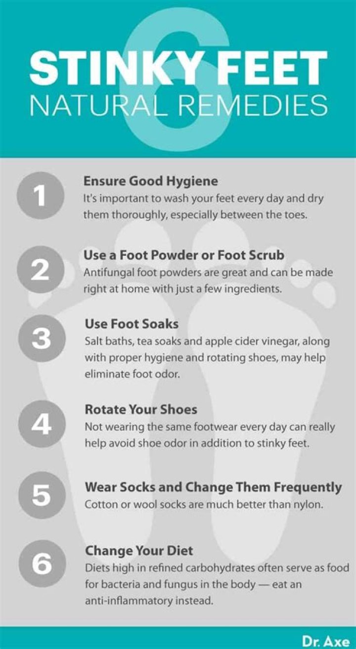 What is a natural remedy for stinky feet?