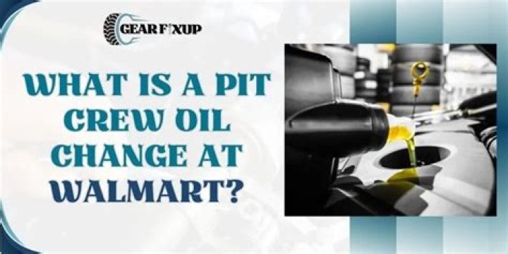 WHAT IS A PIT CREW oil change?