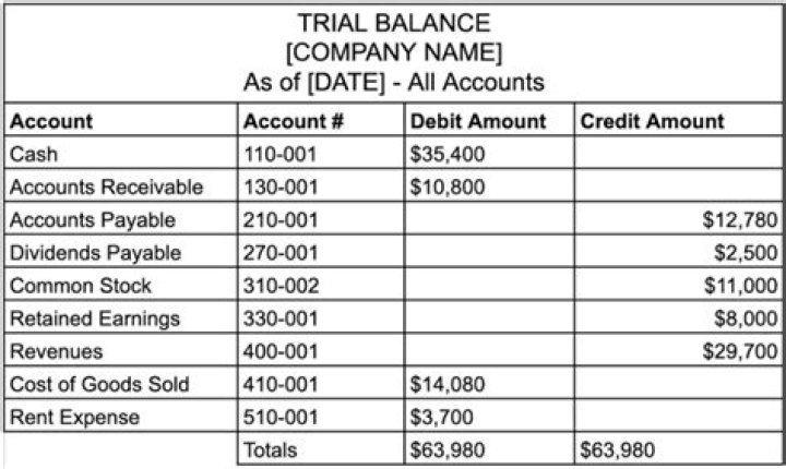 What is a trial balance in accounting?