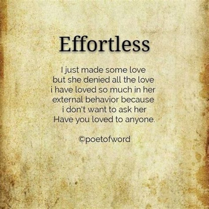 What is an effortless relationship?