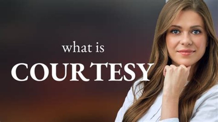 What is common courtesy in a relationship?