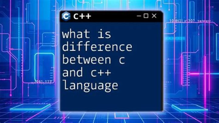 What is difference between C and CPP?