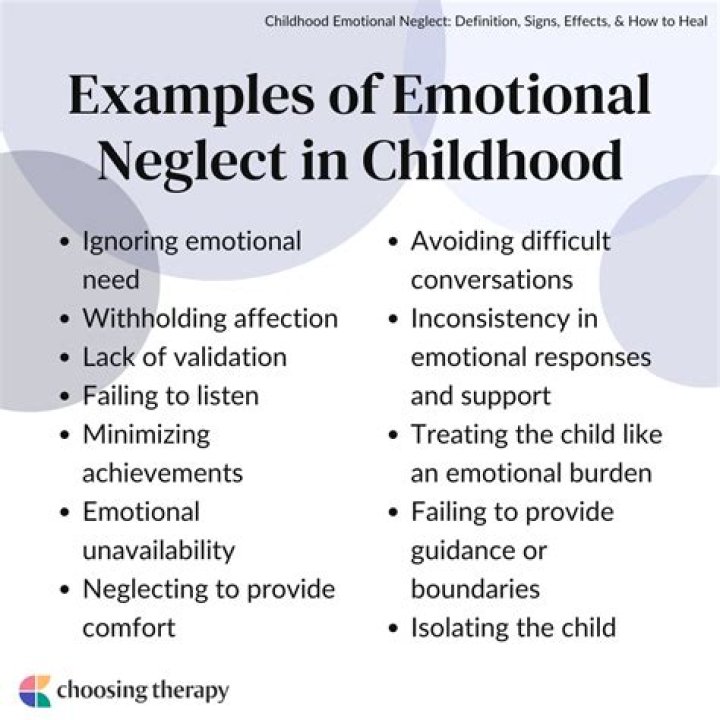 What is emotional neglect from a parent?