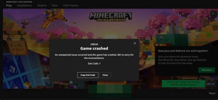 What is exit code Minecraft?