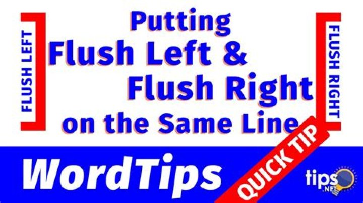 What is flush left headline?