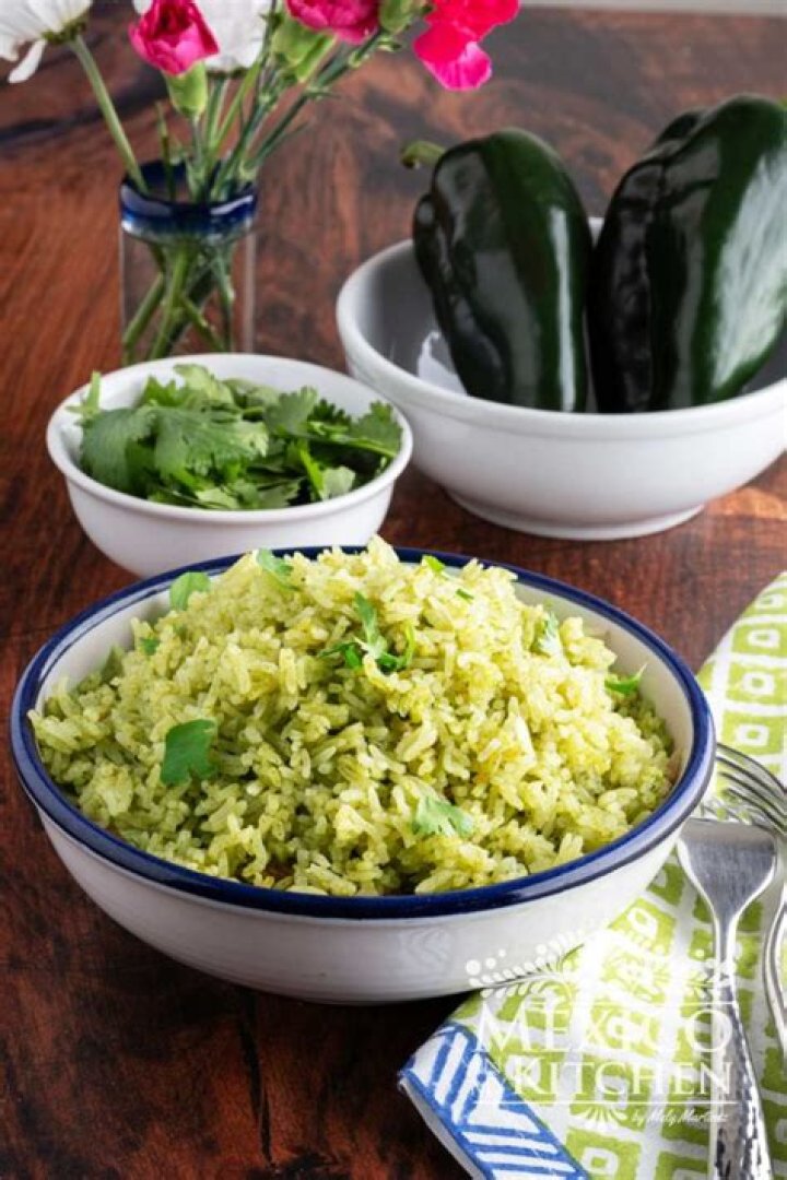 What is green rice made of?