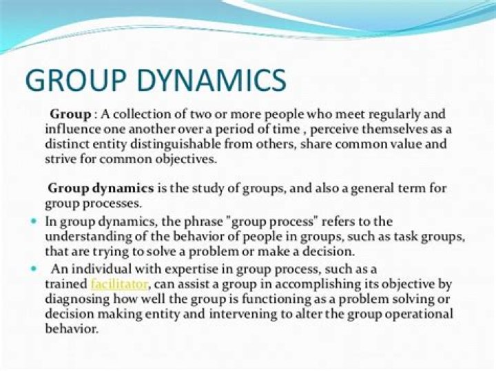 What is group dynamics in organisational behaviour?
