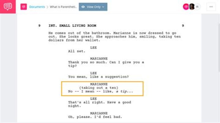 What is i/e in screenplay?