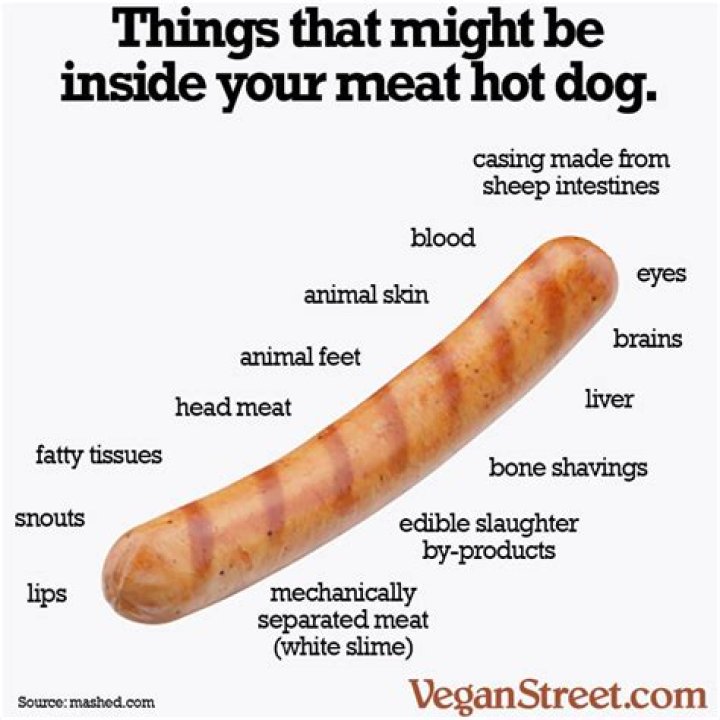 What is inside a hot dog?
