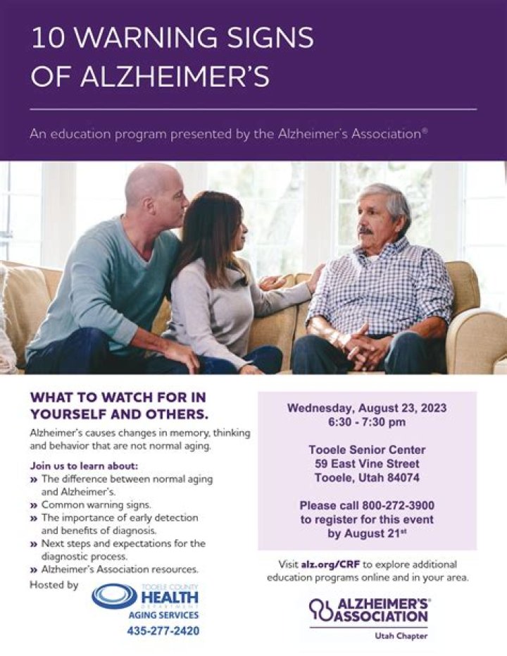 What is one of the 10 warning signs of Alzheimer's disease?