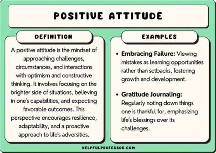 What is positive attitude explain?