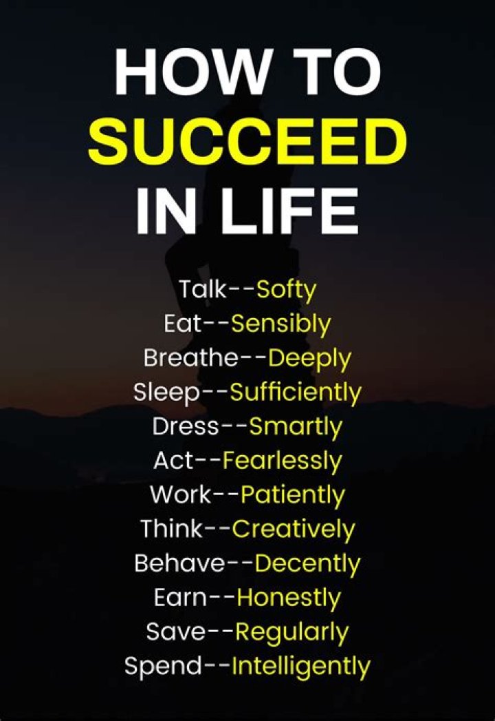 What is secret of success in life?