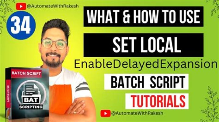 What is Setlocal in batch file?