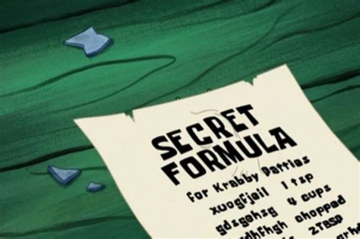 What is SpongeBob's secret formula?