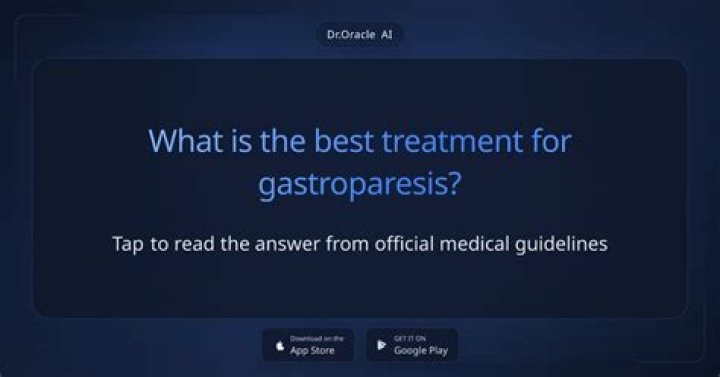 What is the best treatment for gastroparesis?