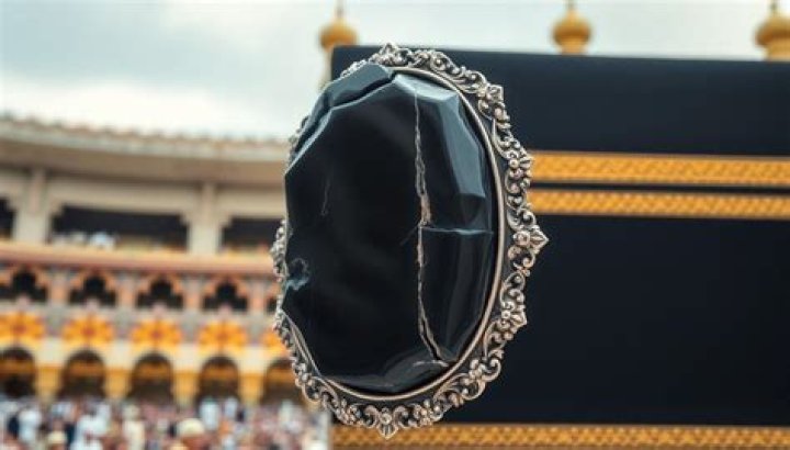 What is the Black Rock in Mecca made of?