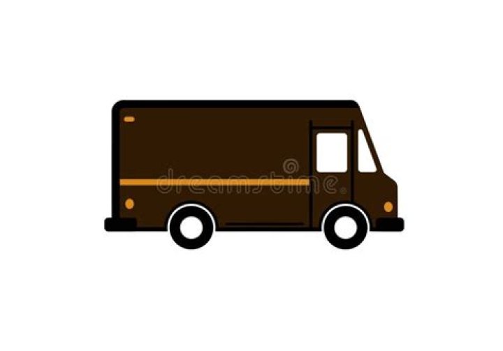 What is the brown delivery truck called?