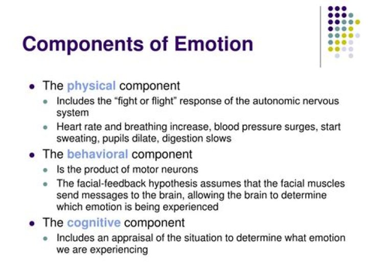 What is the cognitive component of emotion?